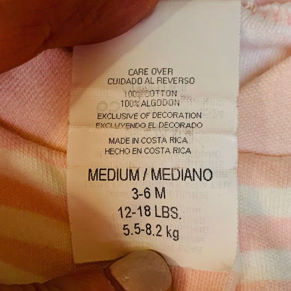 Vintage Carter’s Baby Girl 3-6 Month Striped Ladybug Footed Outfit Y2K - Picture 5 of 12